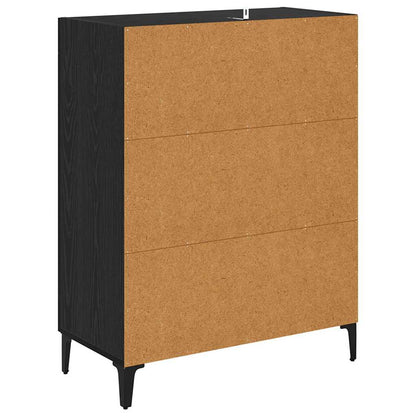 Sideboard Schwarz Eichen-Optik 69,5 x 34 x 90 cm