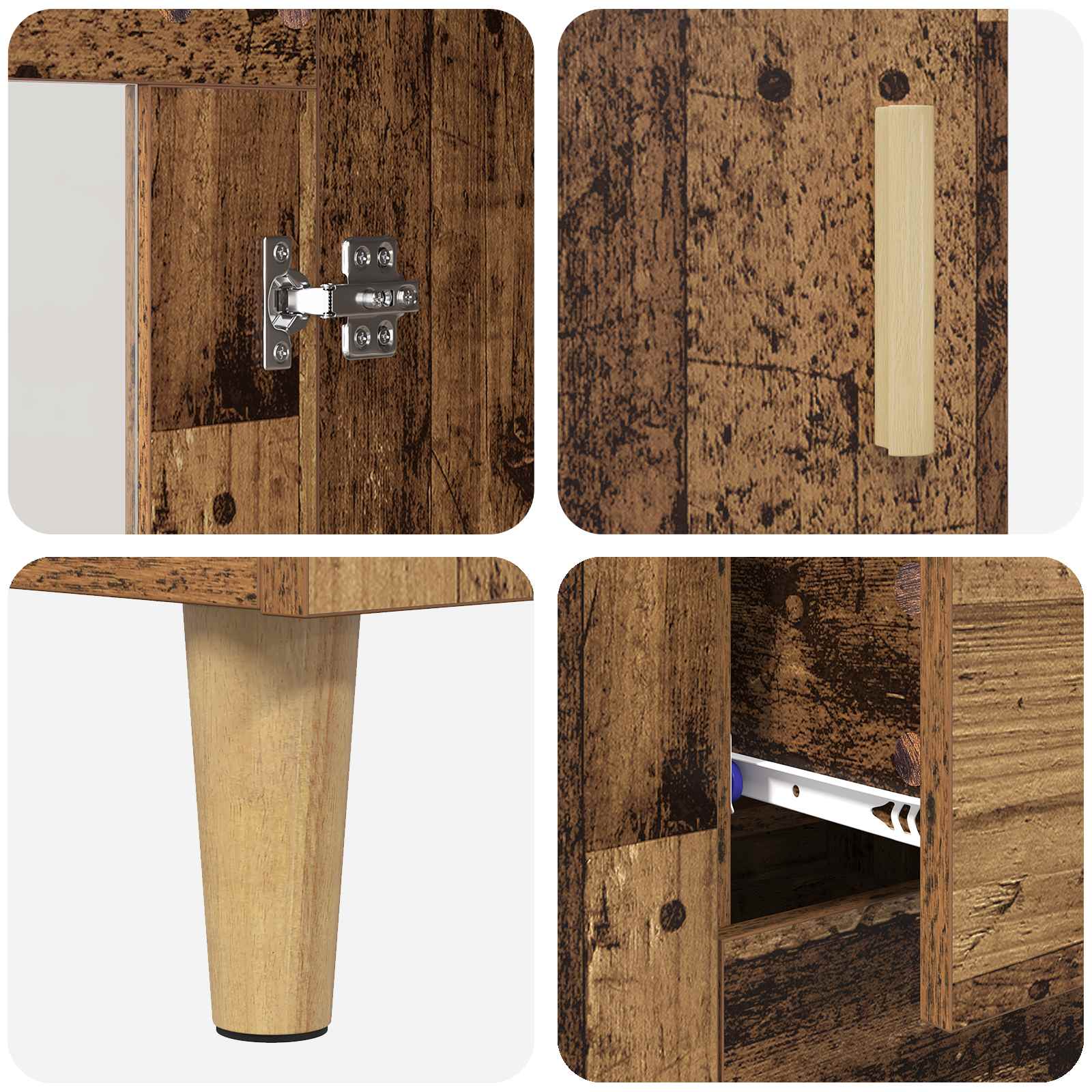 Sideboard Altholz 69,5 x 34 x 90 cm Holzwerkstoff