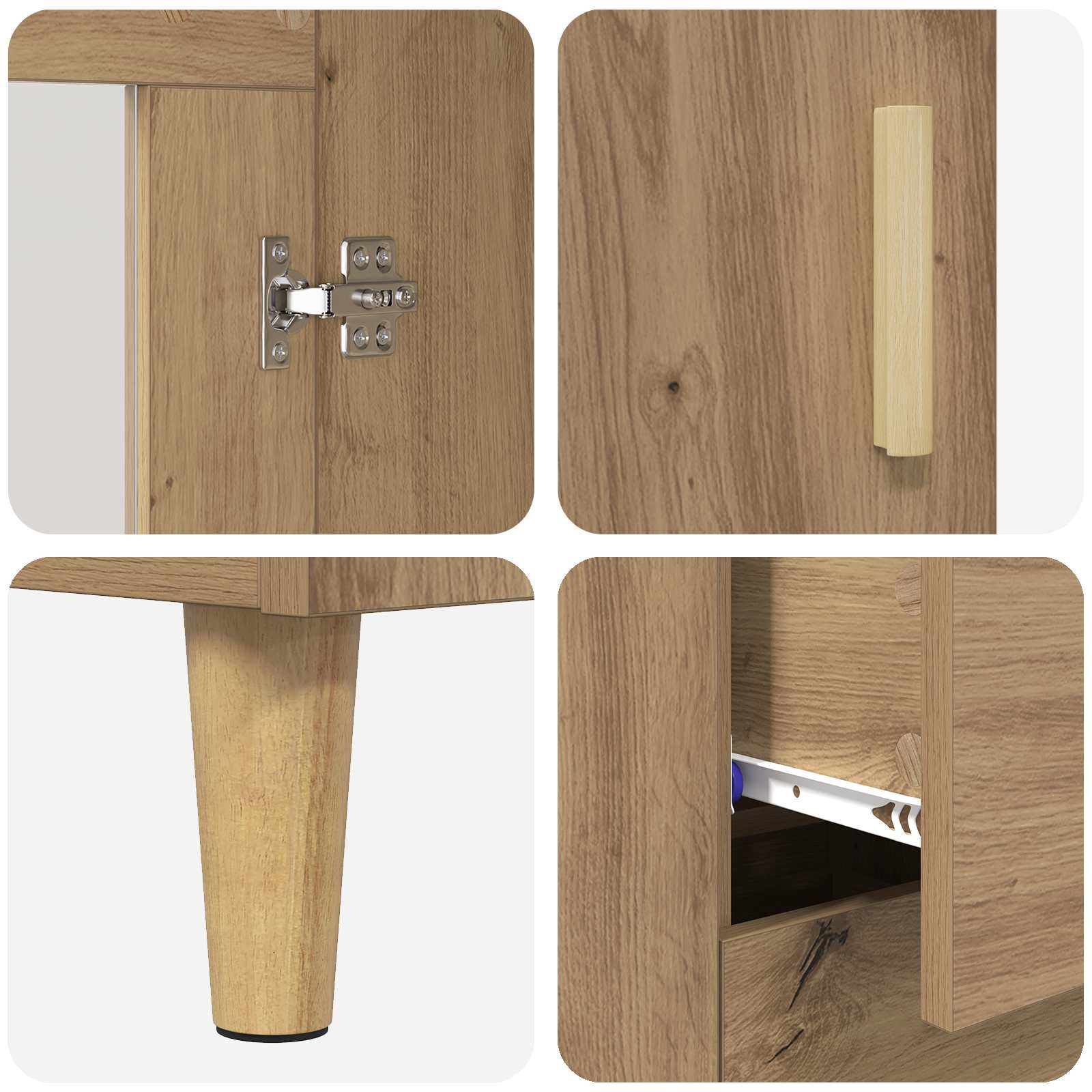 Sideboard Artisan-Eiche 69,5 x 34 x 90 cm Holzwerkstoff