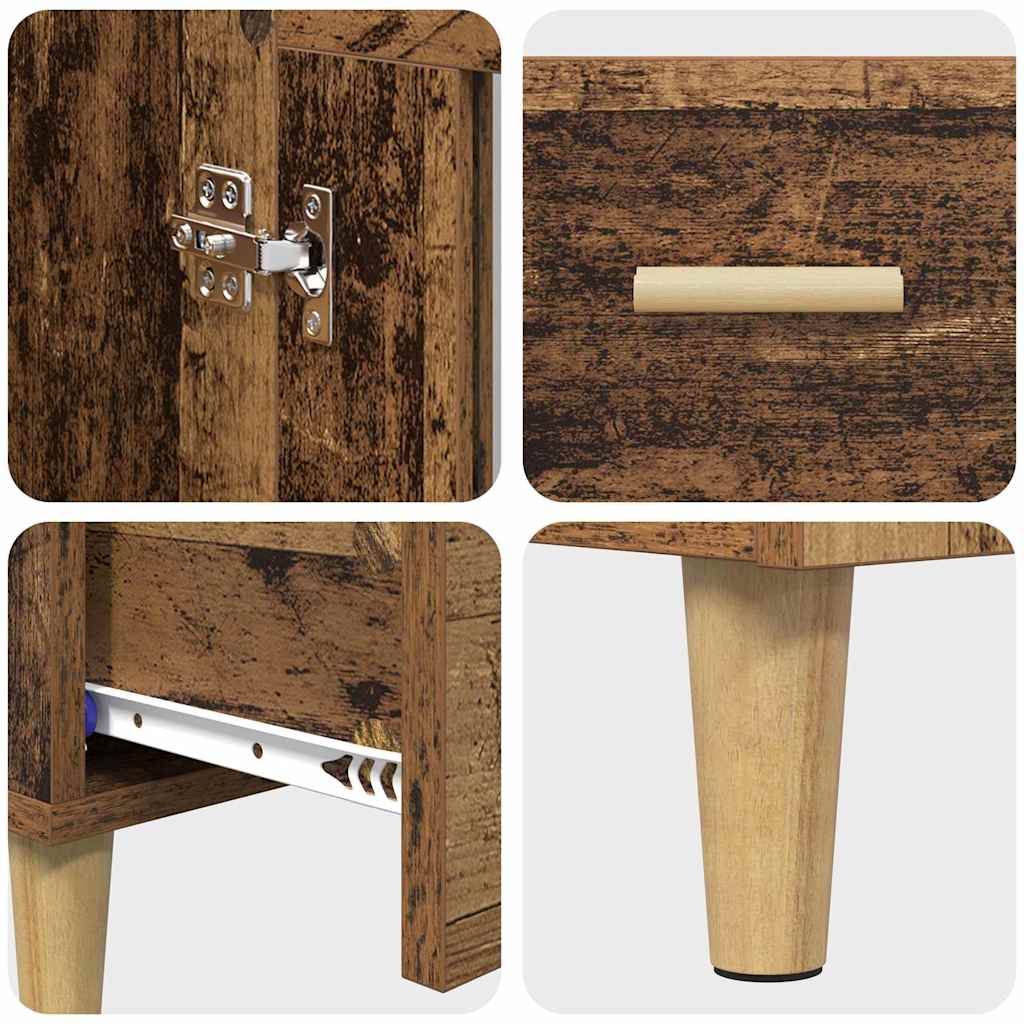 Highboard Altholz 70 x 31 x 115 cm Holzwerkstoff