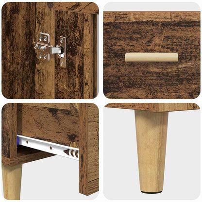 Highboard Altholz 70 x 31 x 115 cm Holzwerkstoff