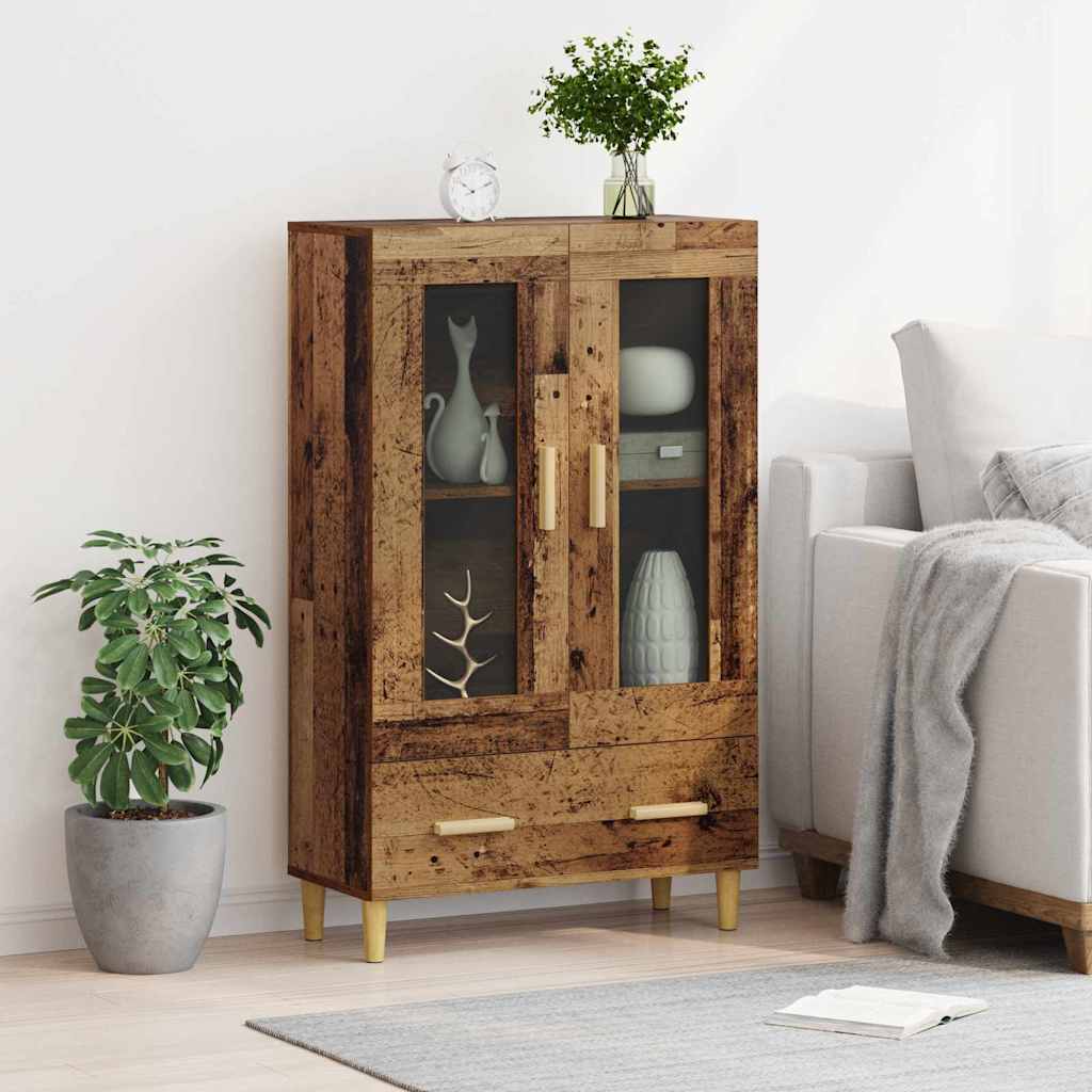 Highboard Altholz 70 x 31 x 115 cm Holzwerkstoff