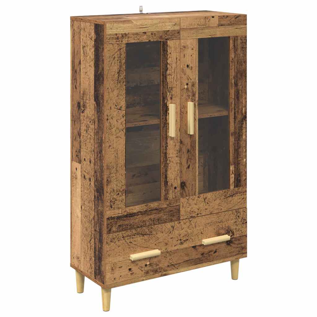 Highboard Altholz 70 x 31 x 115 cm Holzwerkstoff
