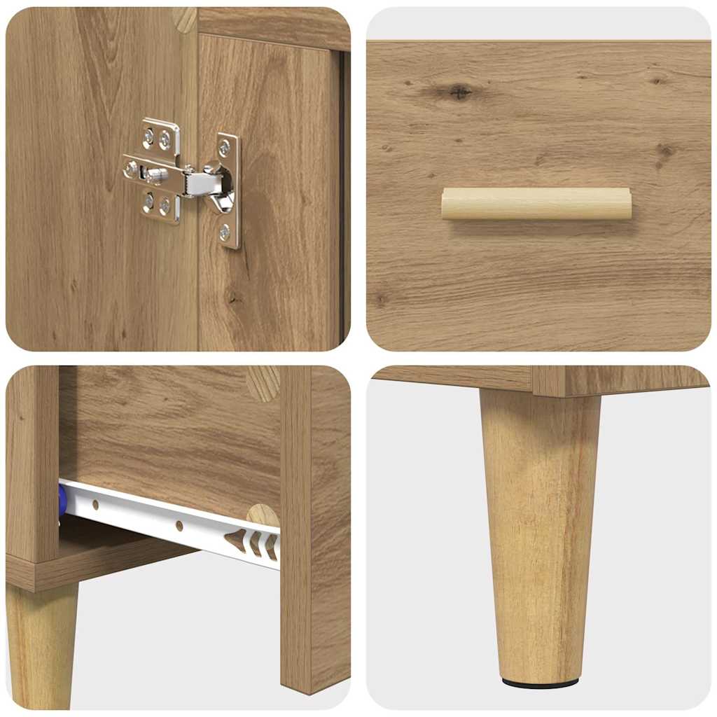 Highboard Artisan-Eiche 70 x 31 x 115 cm Holzwerkstoff