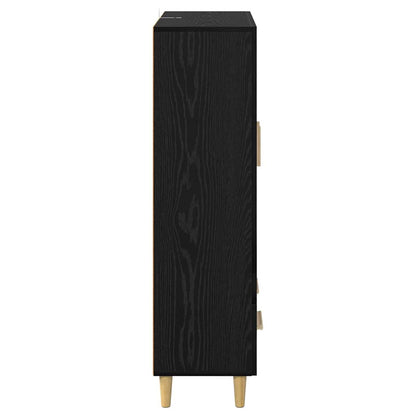 Highboard Schwarz Eichen-Optik 70 x 31 x 115 cm Holzwerkstoff