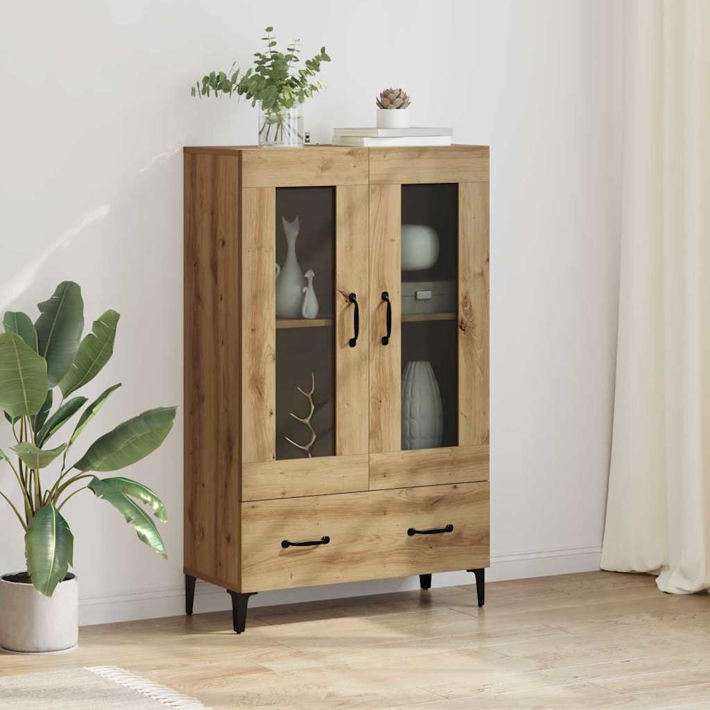Highboard Artisan-Eiche 70 x 31 x 115 cm Verbundholz und Eisen