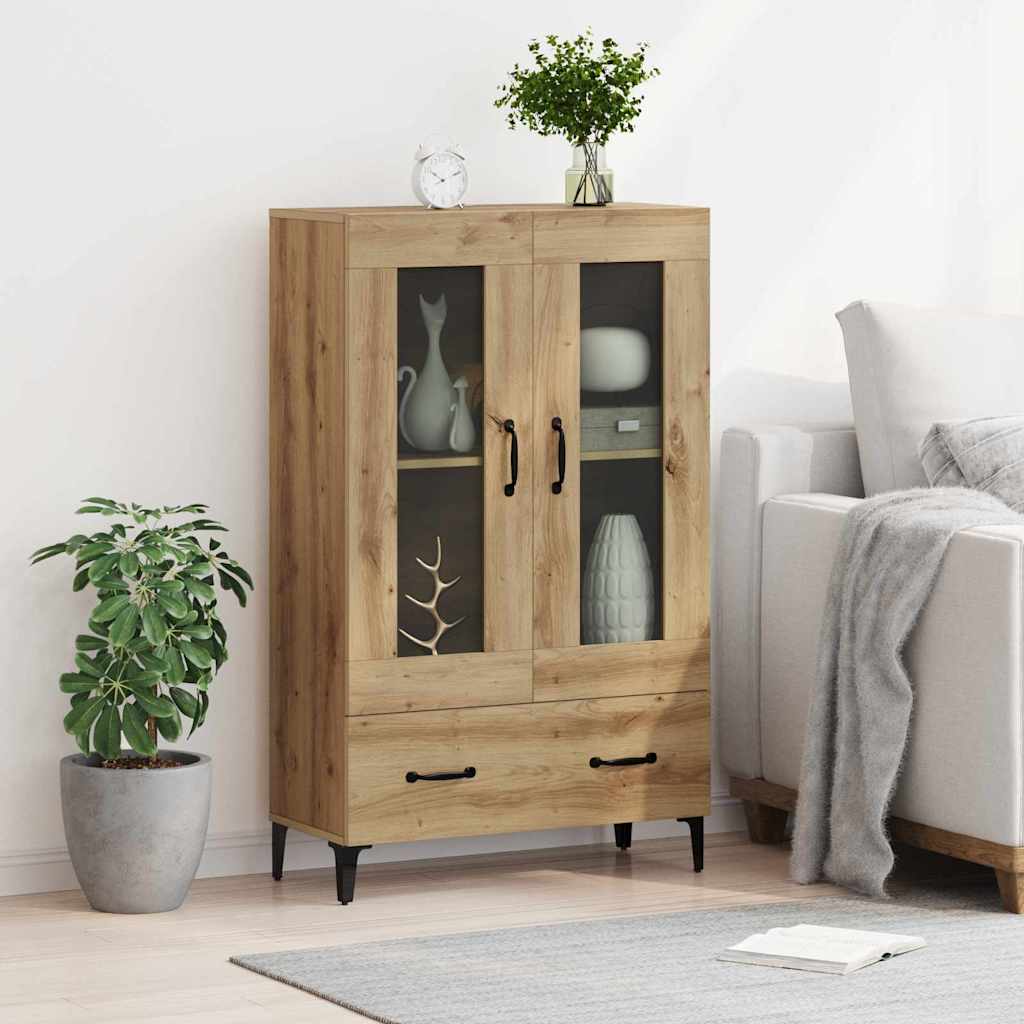 Highboard Artisan-Eiche 70 x 31 x 115 cm Verbundholz und Eisen