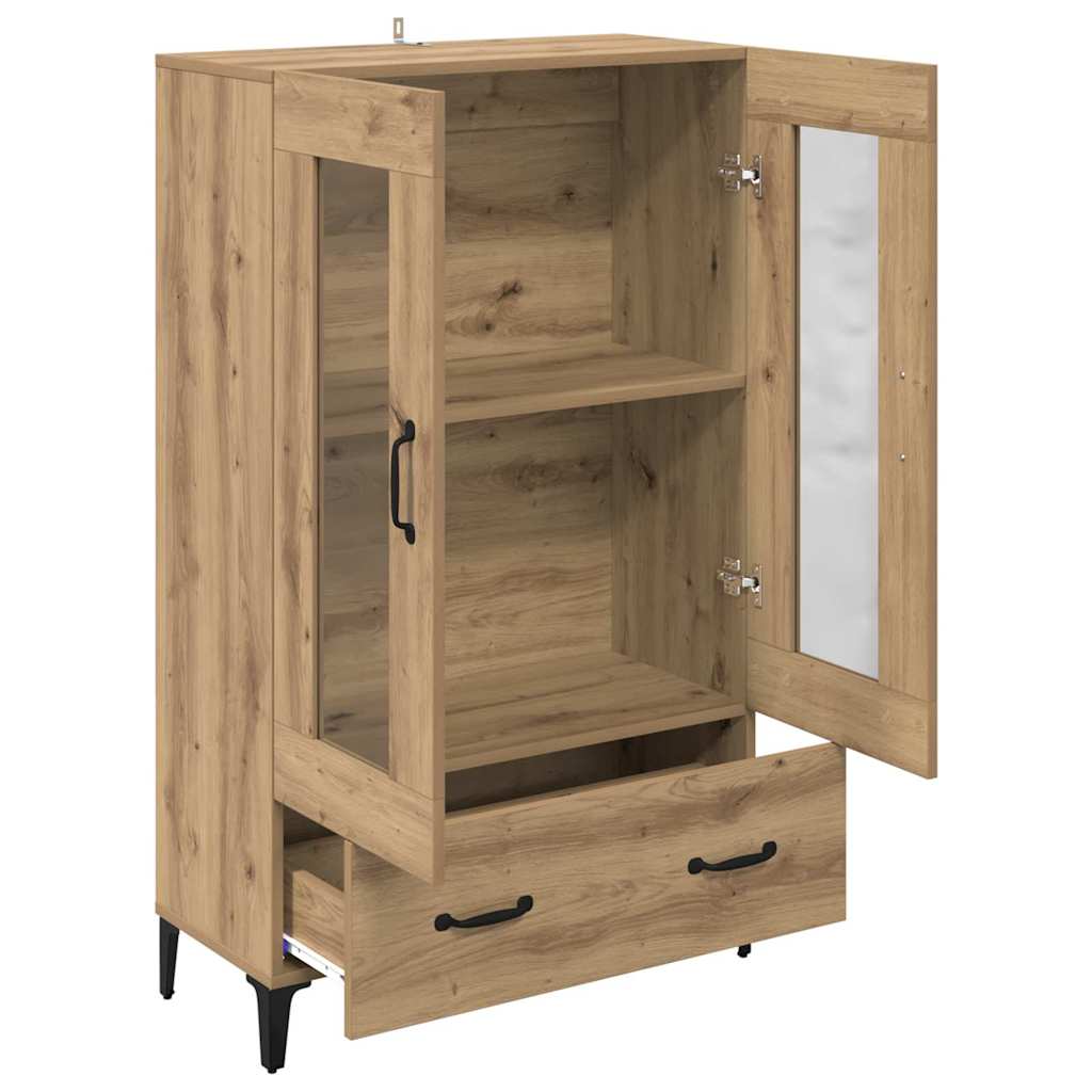 Highboard Artisan-Eiche 70 x 31 x 115 cm Verbundholz und Eisen