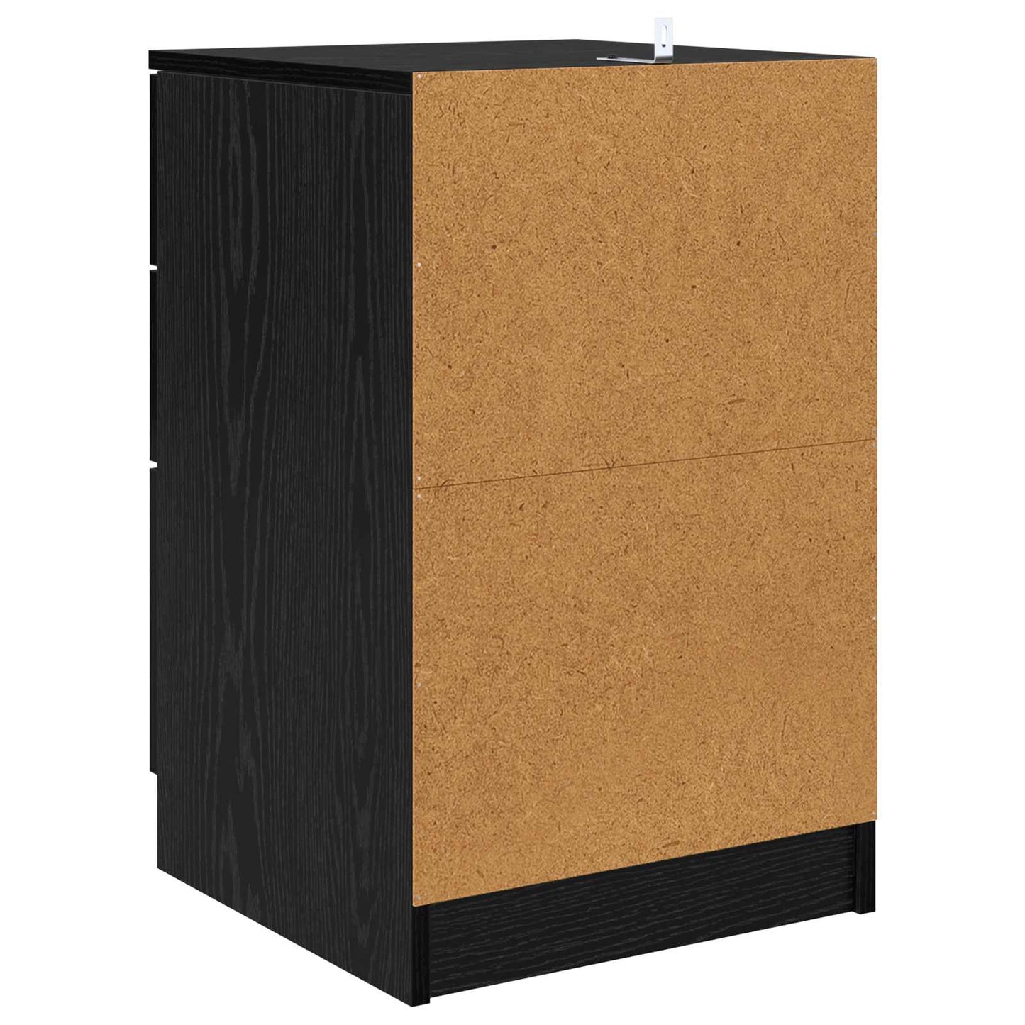Nachttisch Schwarz Eichen-Optik 40 x 40 x 63 cm Holzwerkstoff