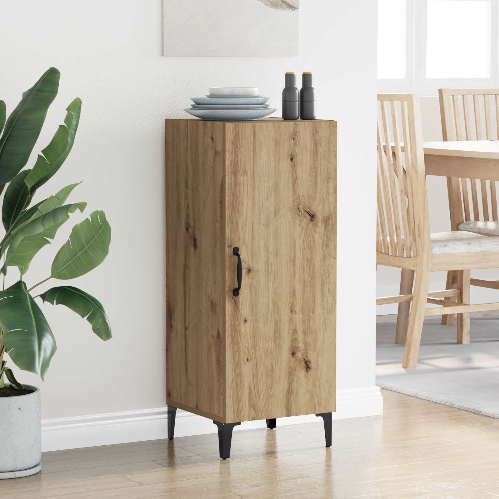 Sideboard Artisan-Eiche 34,5 x 34 x 90 cm Holzwerkstoff