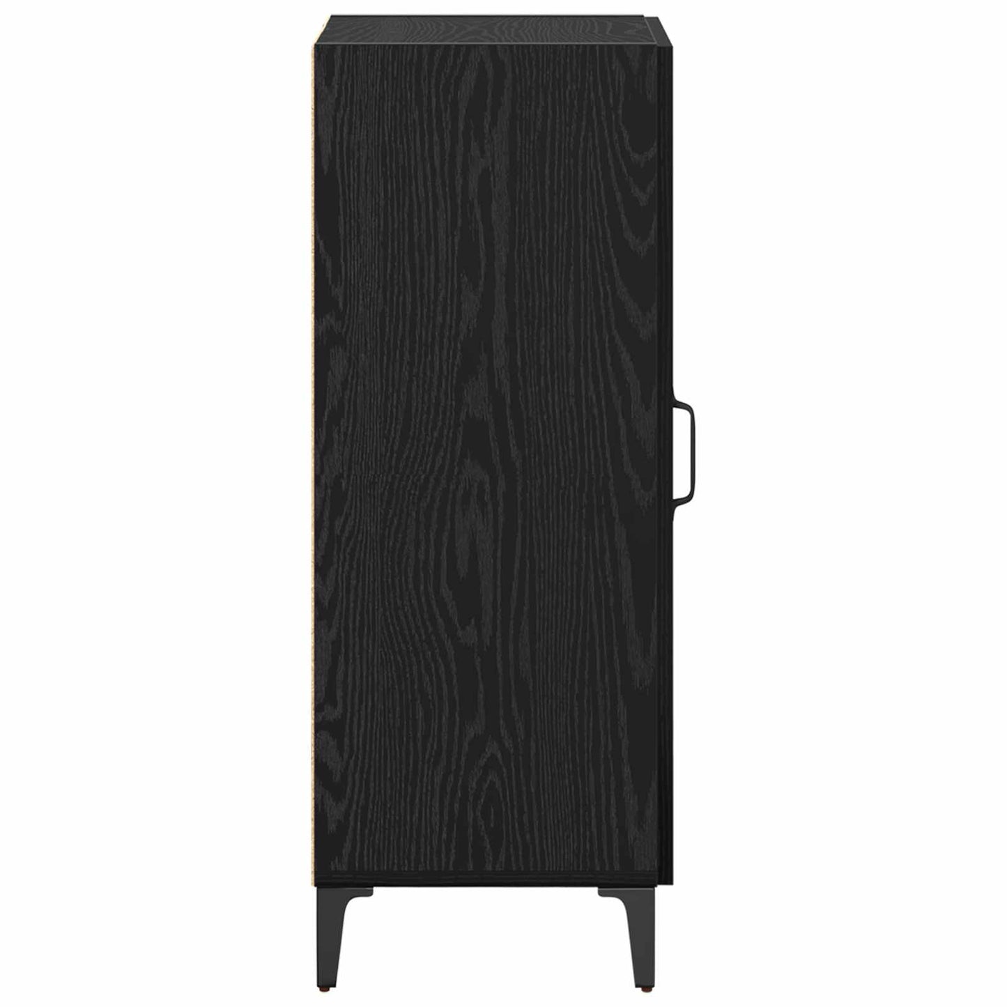 Sideboard Schwarz Eichen-Optik 34,5 x 34 x 90 cm Holzwerkstoff