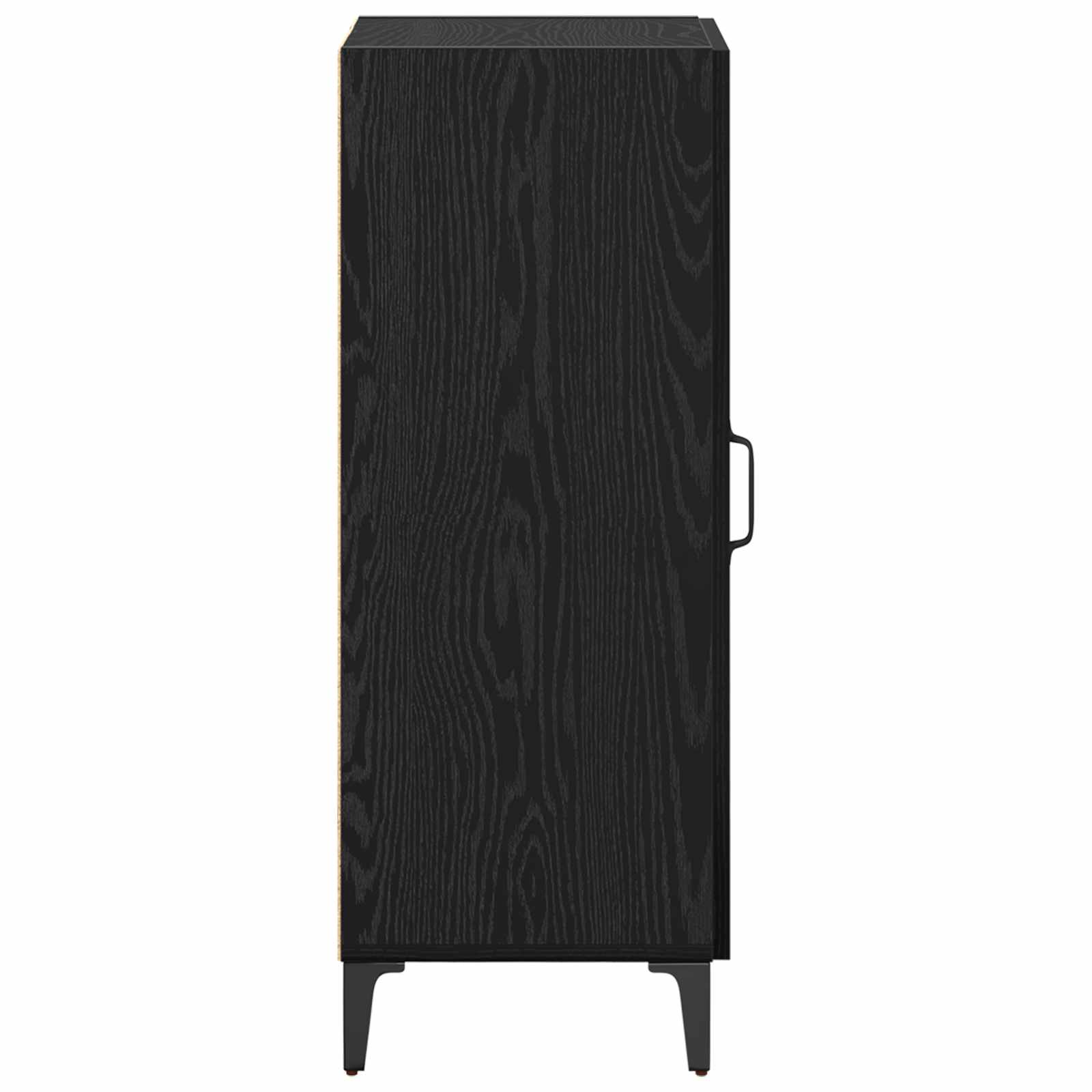 Sideboard Schwarz Eichen-Optik 34,5 x 34 x 90 cm Holzwerkstoff