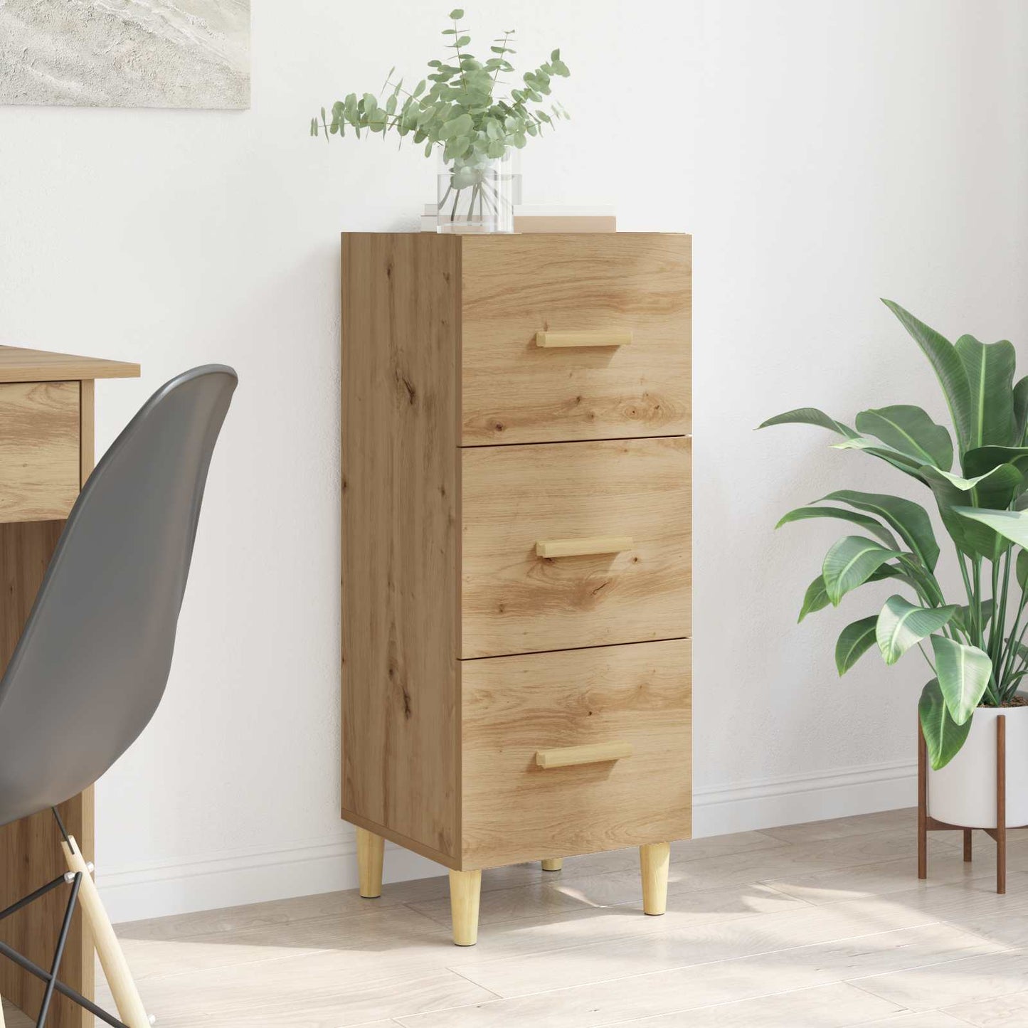 Sideboard Artisan-Eiche 34,5 x 34 x 90 cm Holzwerkstoff