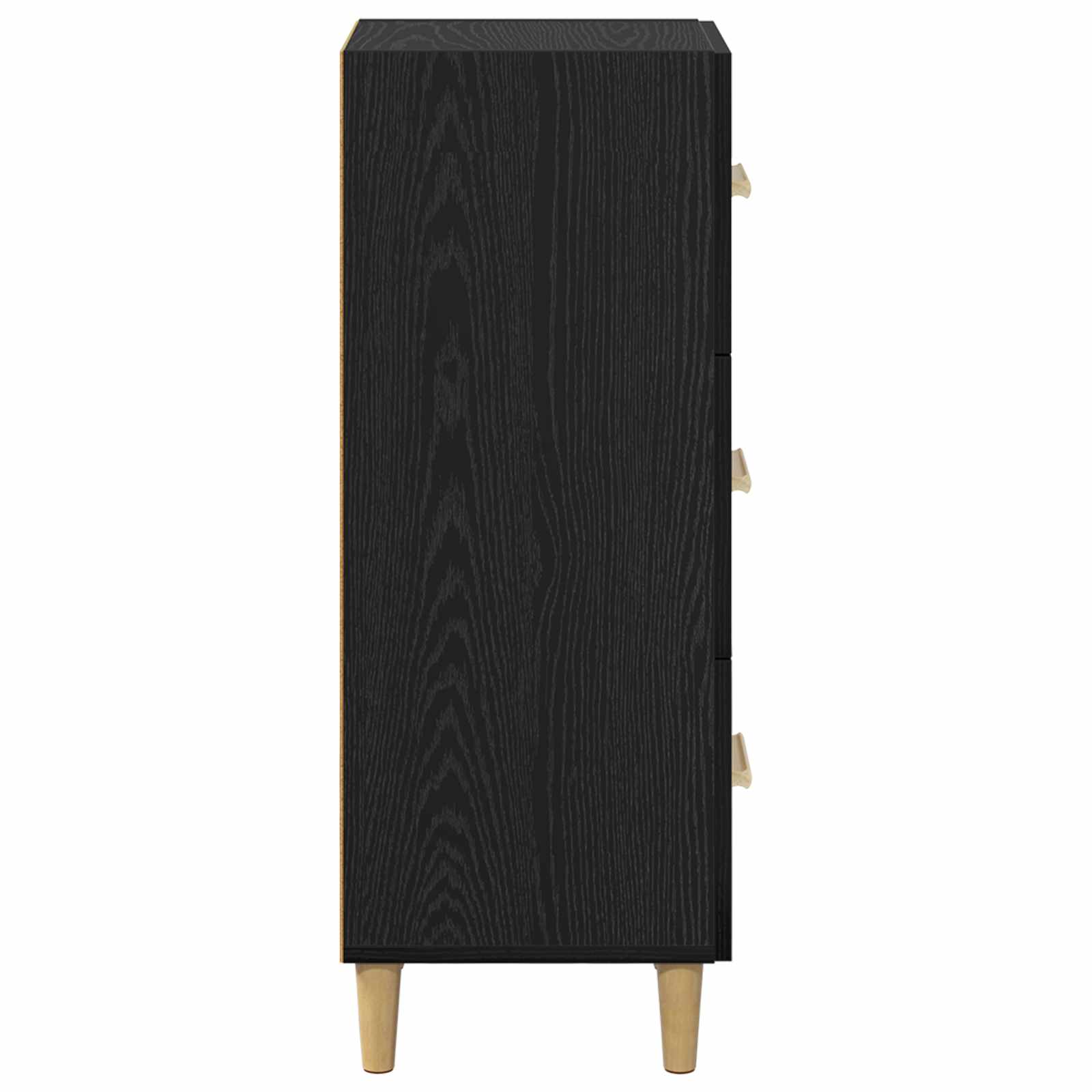 Sideboard Schwarz Eichen-Optik 34,5 x 34 x 90 cm Holzwerkstoff