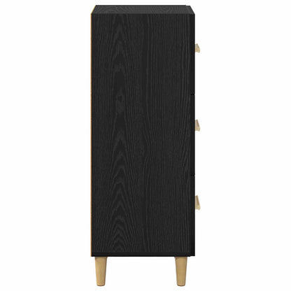 Sideboard Schwarz Eichen-Optik 34,5 x 34 x 90 cm Holzwerkstoff