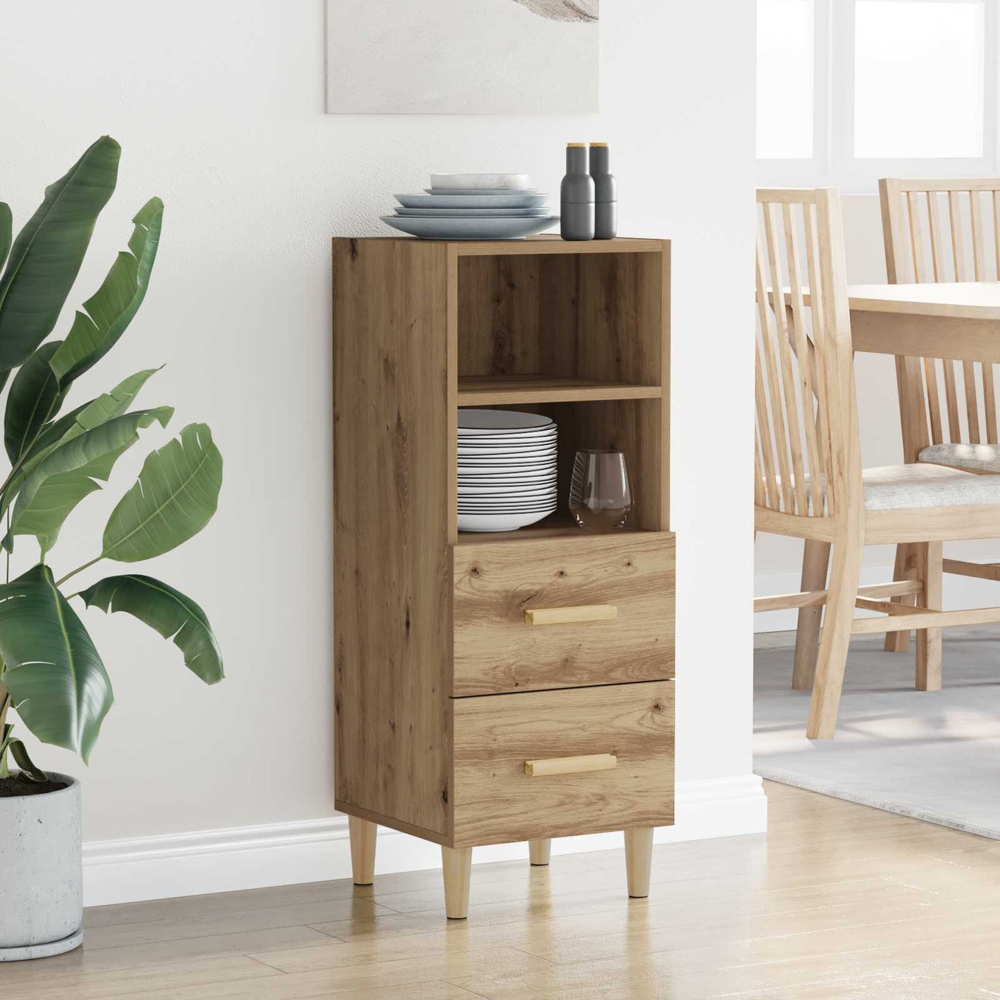 Sideboard Artisan-Eiche 34 x 34,5 x 90 cm Holzwerkstoff
