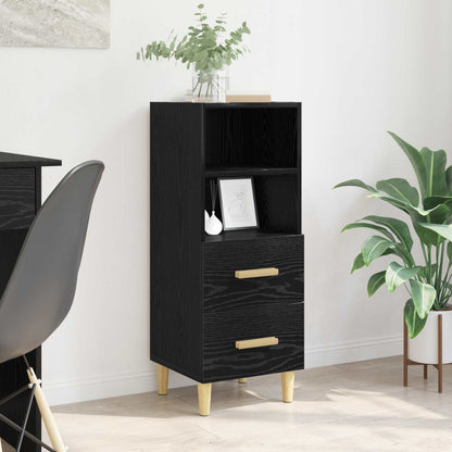 Sideboard Schwarz Eichen-Optik 34 x 34,5 x 90 cm Holzwerkstoff