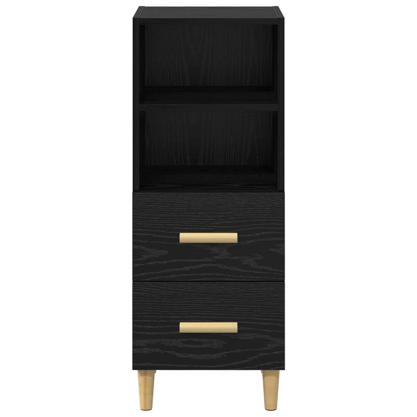 Sideboard Schwarz Eichen-Optik 34 x 34,5 x 90 cm Holzwerkstoff