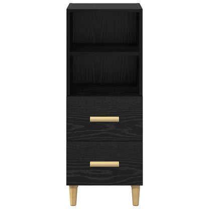 Sideboard Schwarz Eichen-Optik 34 x 34,5 x 90 cm Holzwerkstoff