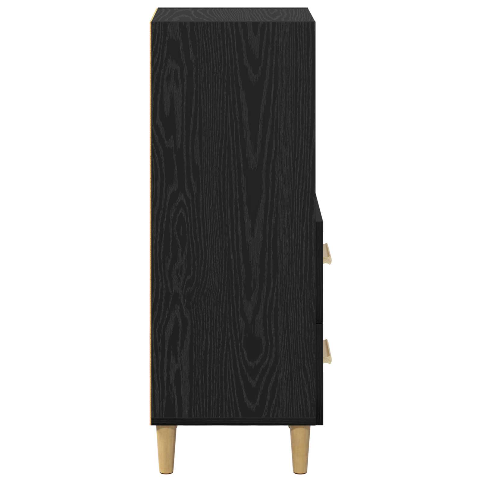Sideboard Schwarz Eichen-Optik 34 x 34,5 x 90 cm Holzwerkstoff