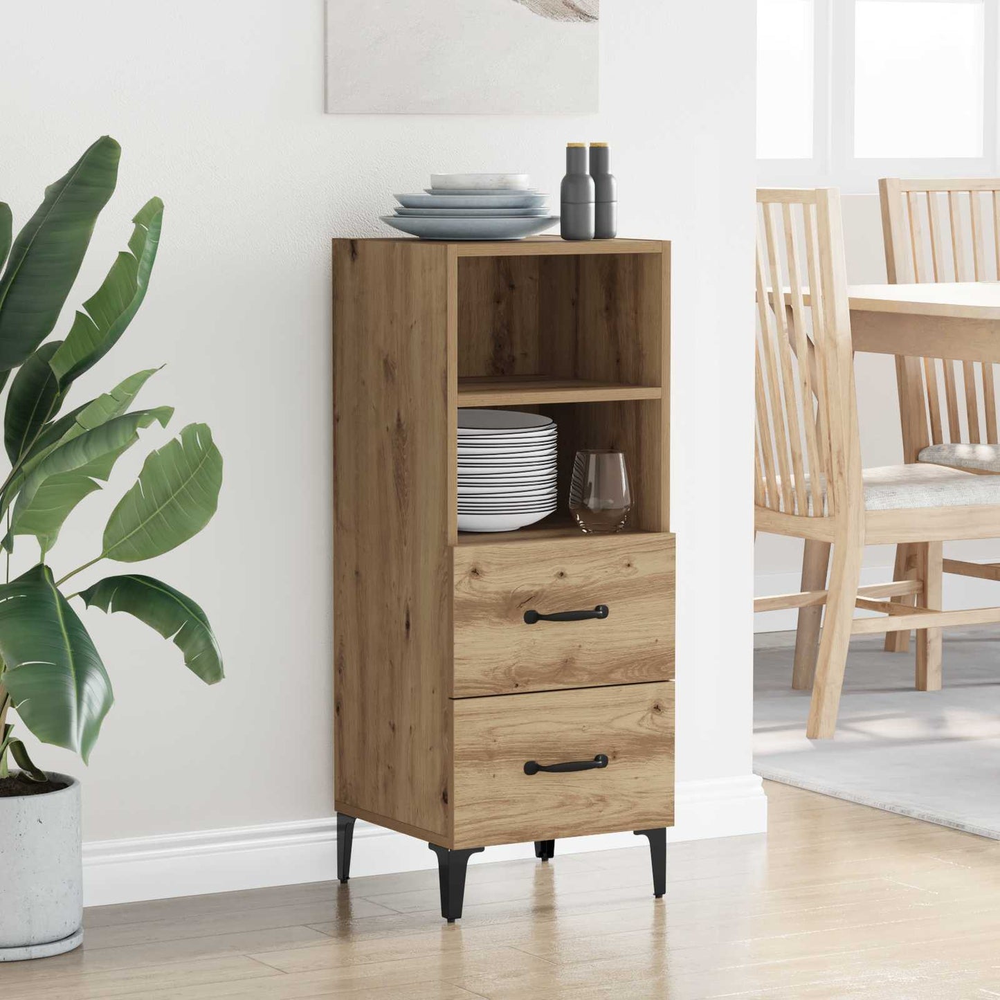 Sideboard Artisan-Eiche 34 x 34,5 x 90 cm Holzwerkstoff