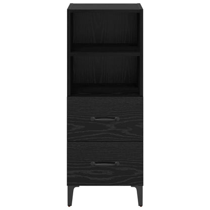 Sideboard Schwarz Eichen-Optik 34 x 34,5 x 90 cm Holzwerkstoff