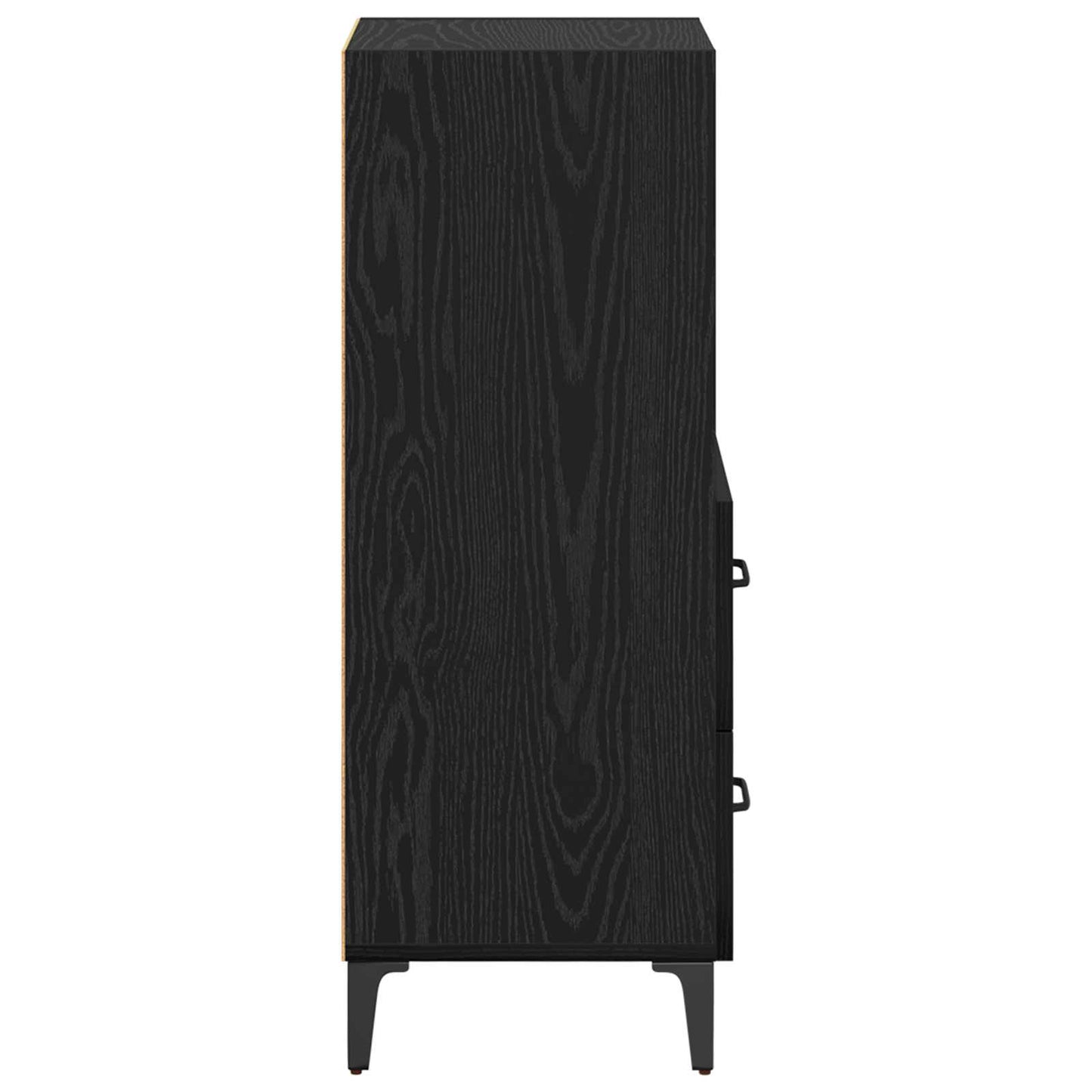 Sideboard Schwarz Eichen-Optik 34 x 34,5 x 90 cm Holzwerkstoff