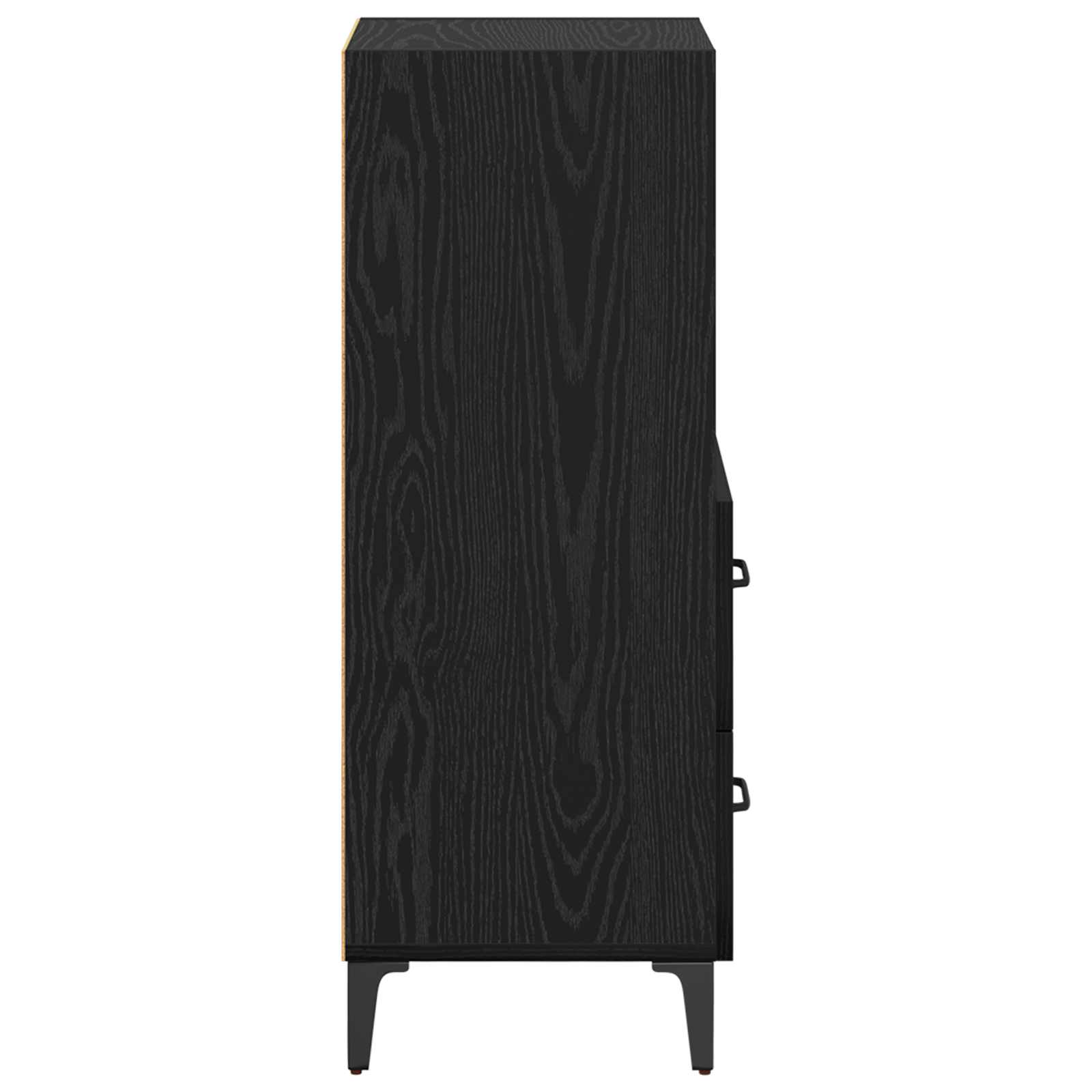 Sideboard Schwarz Eichen-Optik 34 x 34,5 x 90 cm Holzwerkstoff