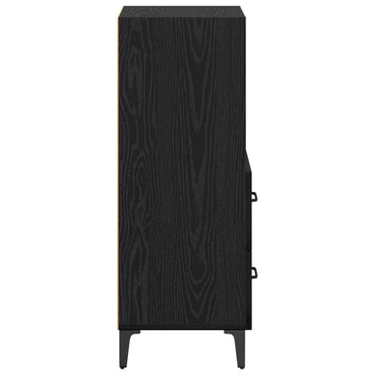 Sideboard Schwarz Eichen-Optik 34 x 34,5 x 90 cm Holzwerkstoff
