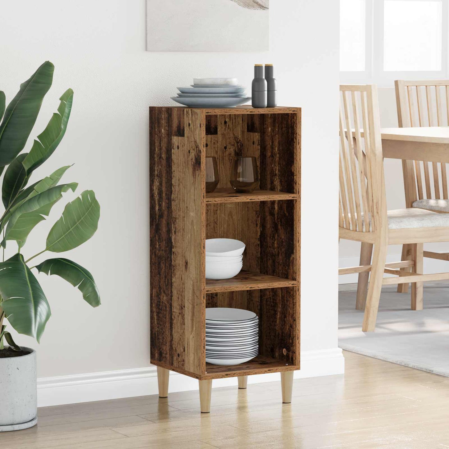 Sideboard Altholz 34,5 x 32,5 x 90 cm Holzwerkstoff