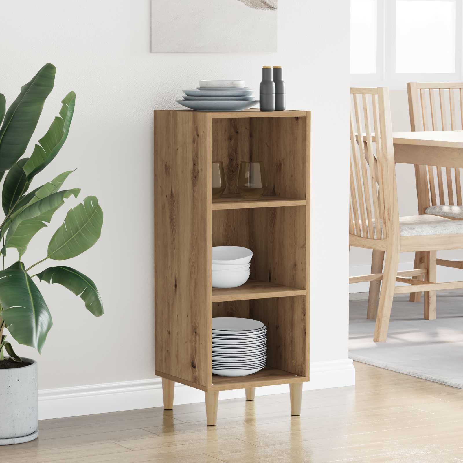 Sideboard Artisan-Eiche 34,5 x 32,5 x 90 cm Holzwerkstoff