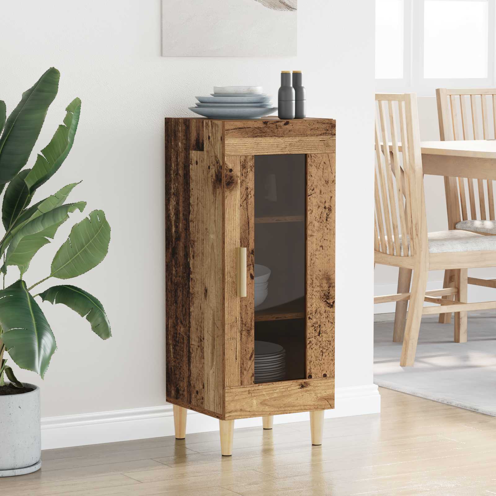 Sideboard Altholz 34.5 x 32.5 x 90 cm Holzwerkstoff