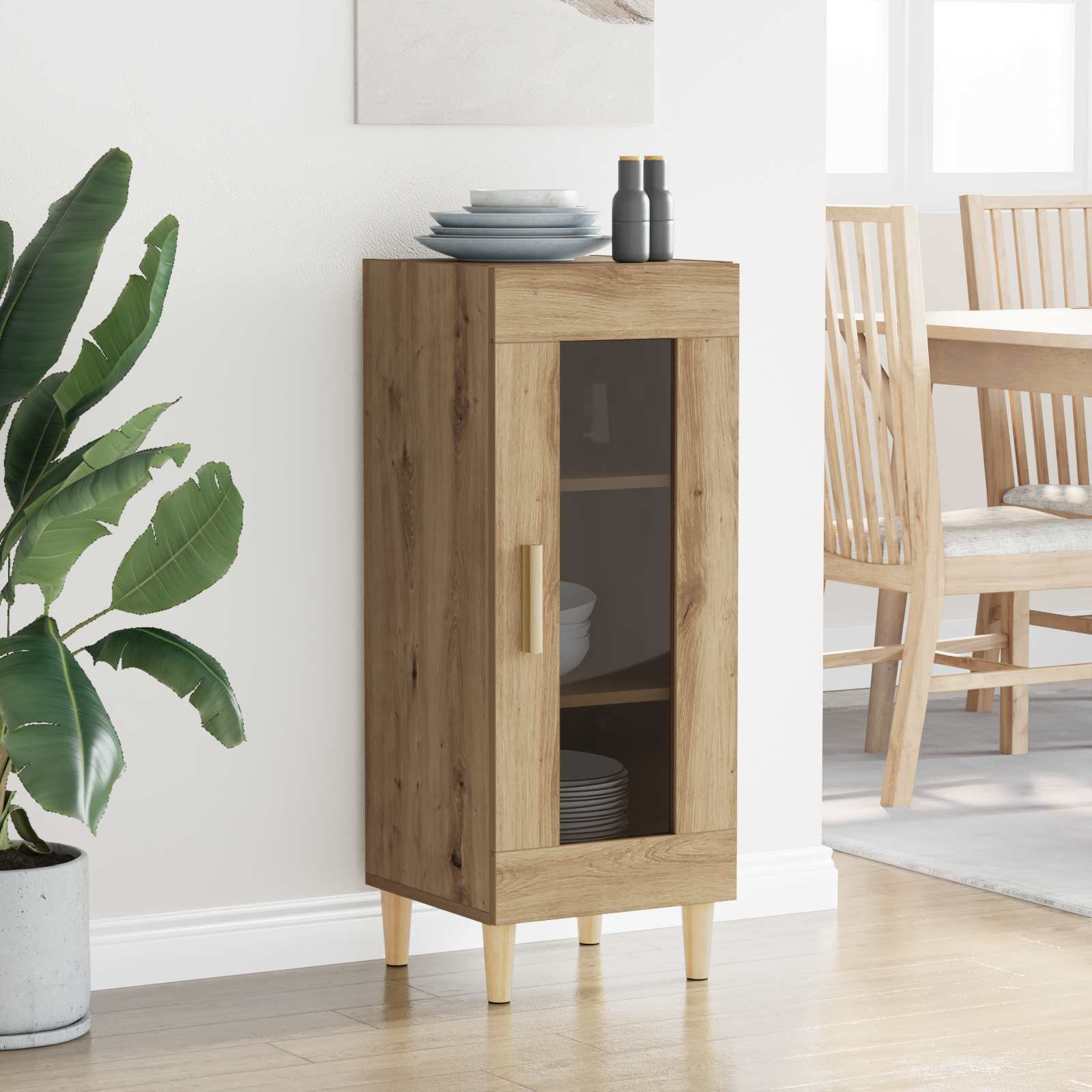 Sideboard Artisan-Eiche 34.5 x 32.5 x 90 cm Holzwerkstoff