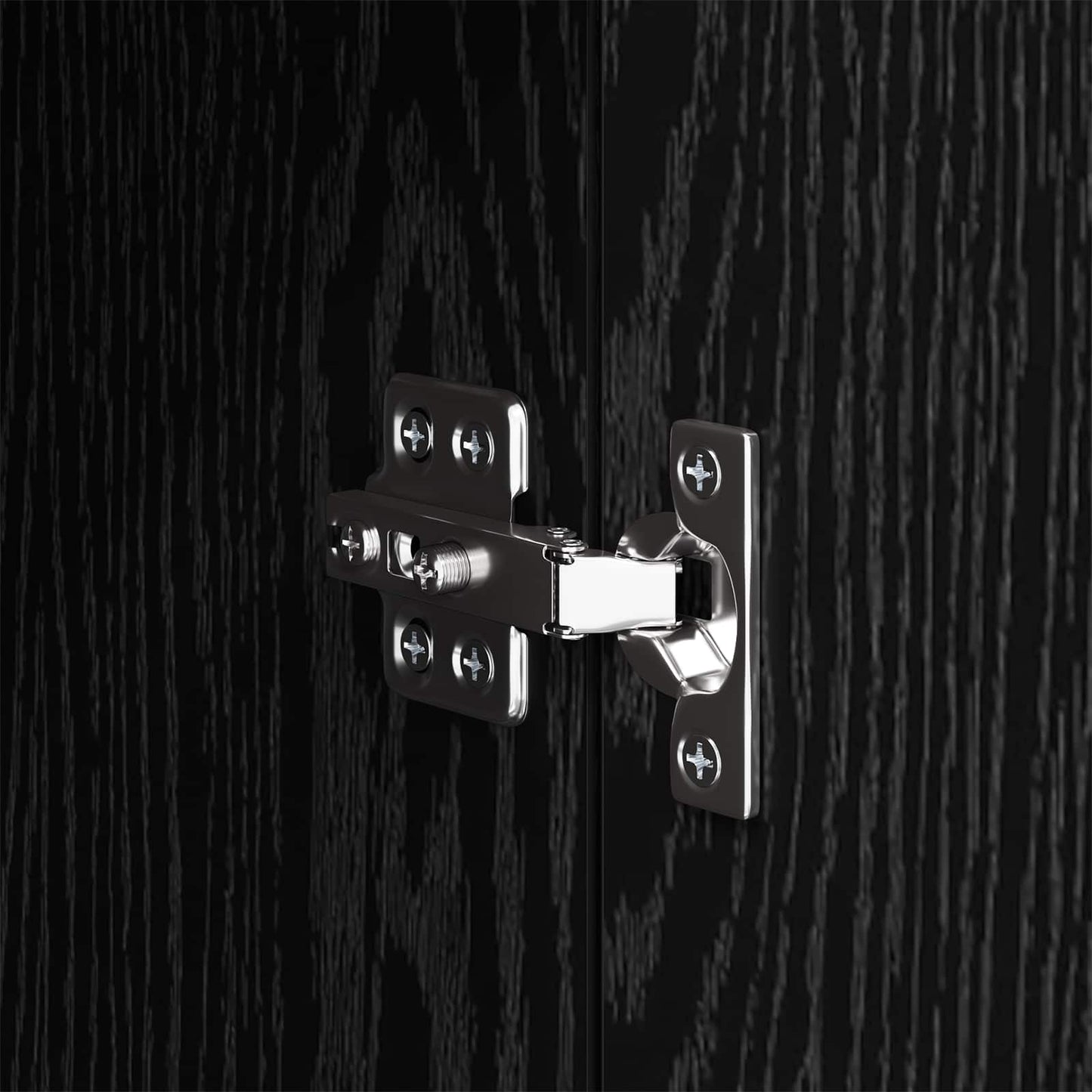 Sideboard Schwarz Eichen-Optik 34.5 x 32.5 x 90 cm
