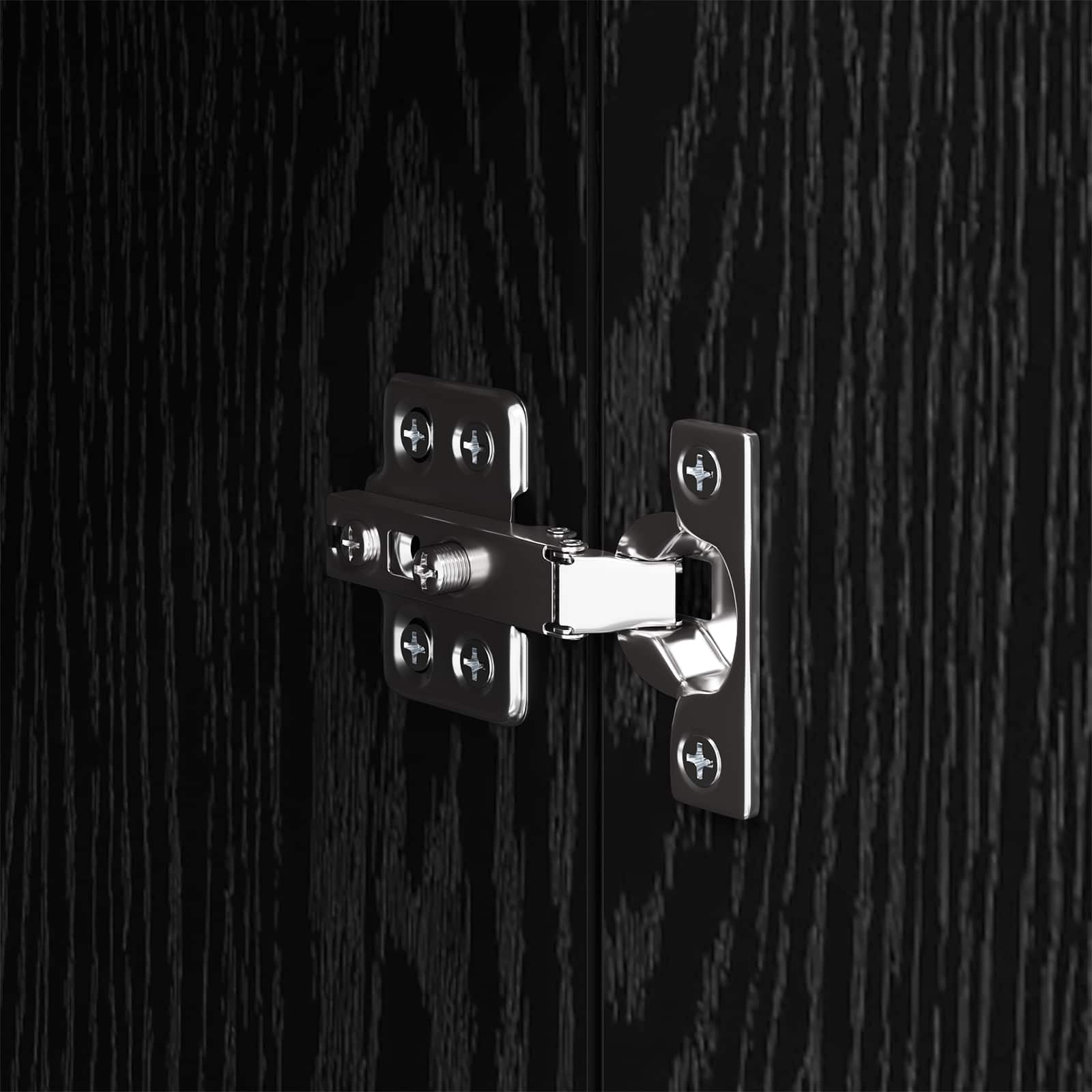 Sideboard Schwarz Eichen-Optik 34.5 x 32.5 x 90 cm