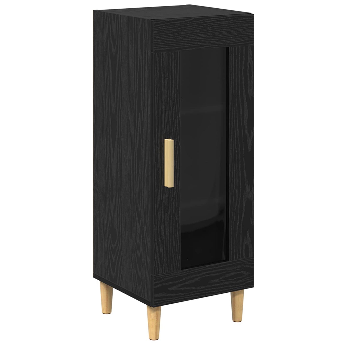 Sideboard Schwarz Eichen-Optik 34.5 x 32.5 x 90 cm