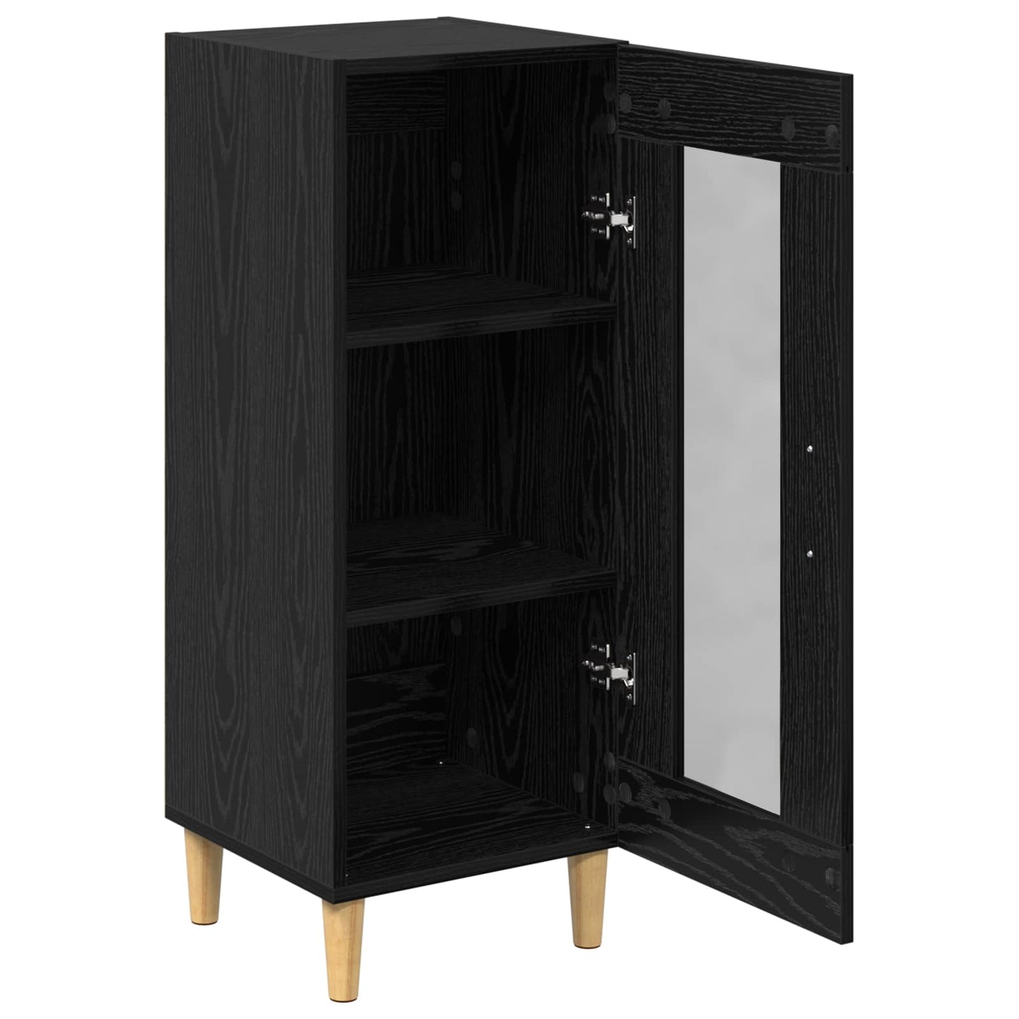 Sideboard Schwarz Eichen-Optik 34.5 x 32.5 x 90 cm