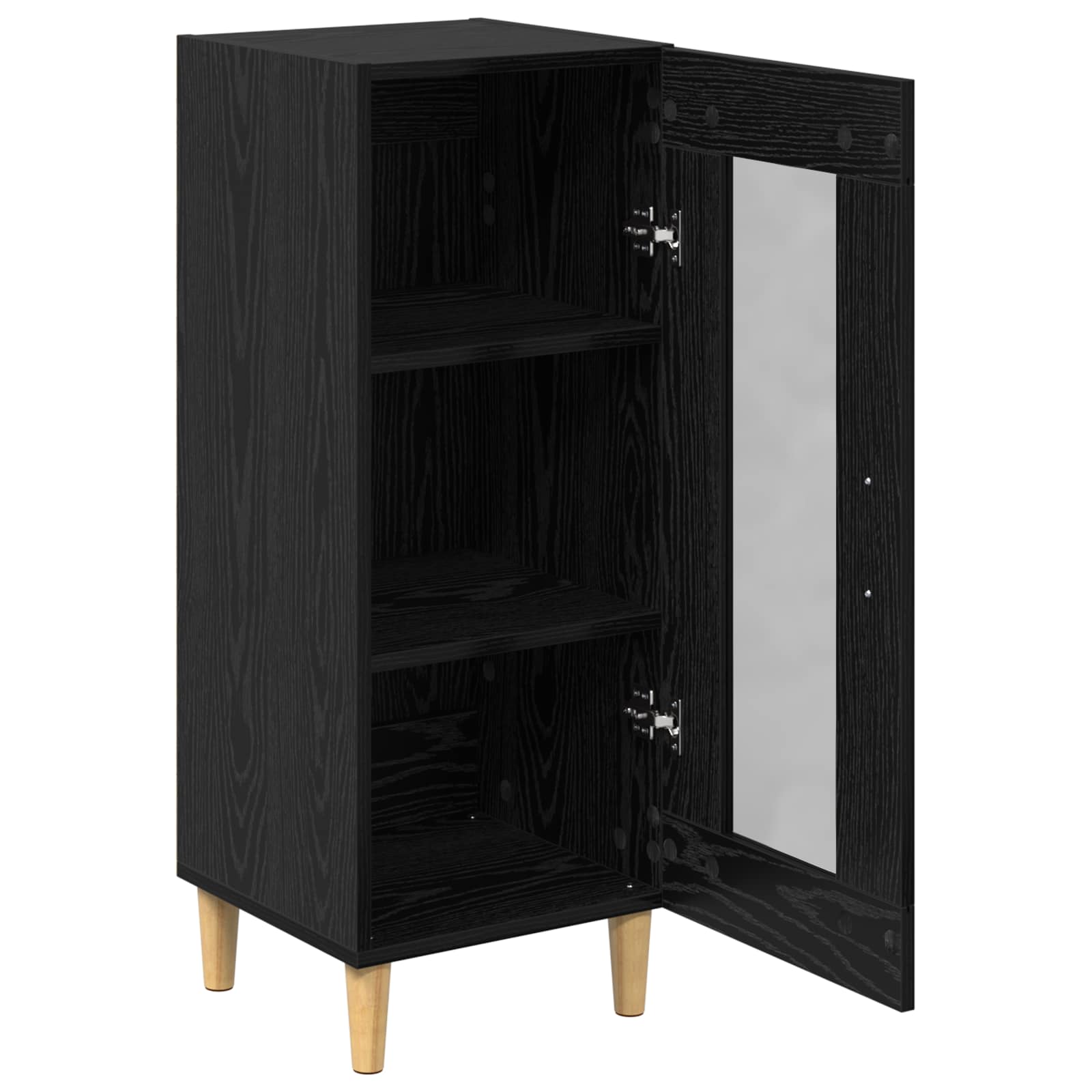 Sideboard Schwarz Eichen-Optik 34.5 x 32.5 x 90 cm