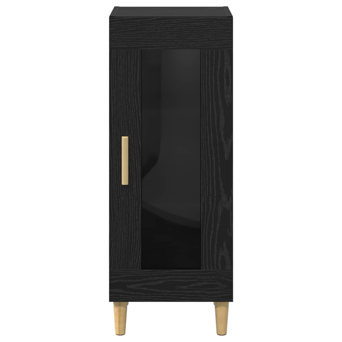Sideboard Schwarz Eichen-Optik 34.5 x 32.5 x 90 cm