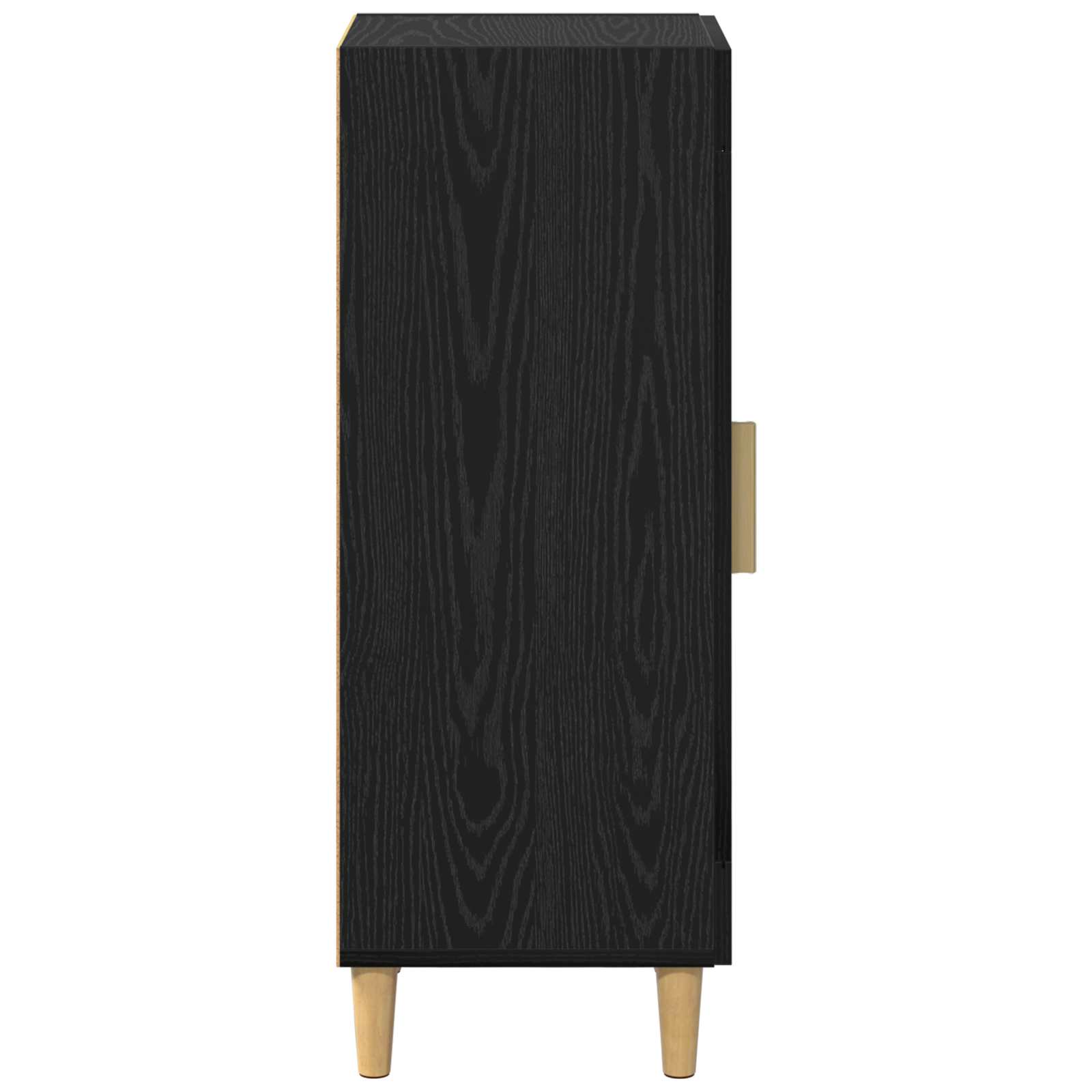 Sideboard Schwarz Eichen-Optik 34.5 x 32.5 x 90 cm