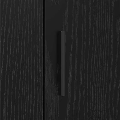 Sideboard Schwarz Eichen-Optik 40 x 33 x 70 cm Holzwerkstoff