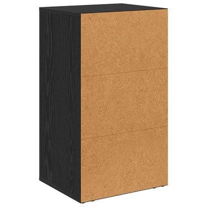 Sideboard Schwarz Eichen-Optik 40 x 33 x 70 cm Holzwerkstoff