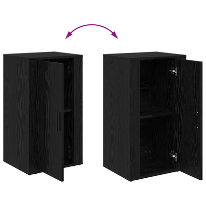 Sideboard Schwarz Eichen-Optik 40 x 33 x 70 cm Holzwerkstoff
