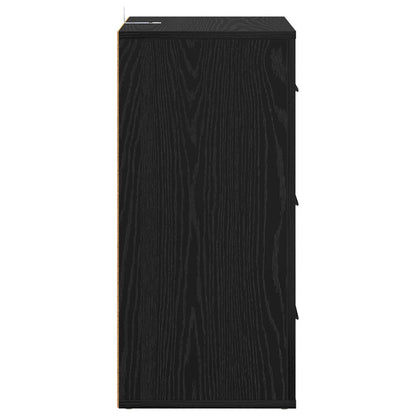 Sideboard Schwarz Eichen-Optik 40 x 33 x 70 cm Holzwerkstoff