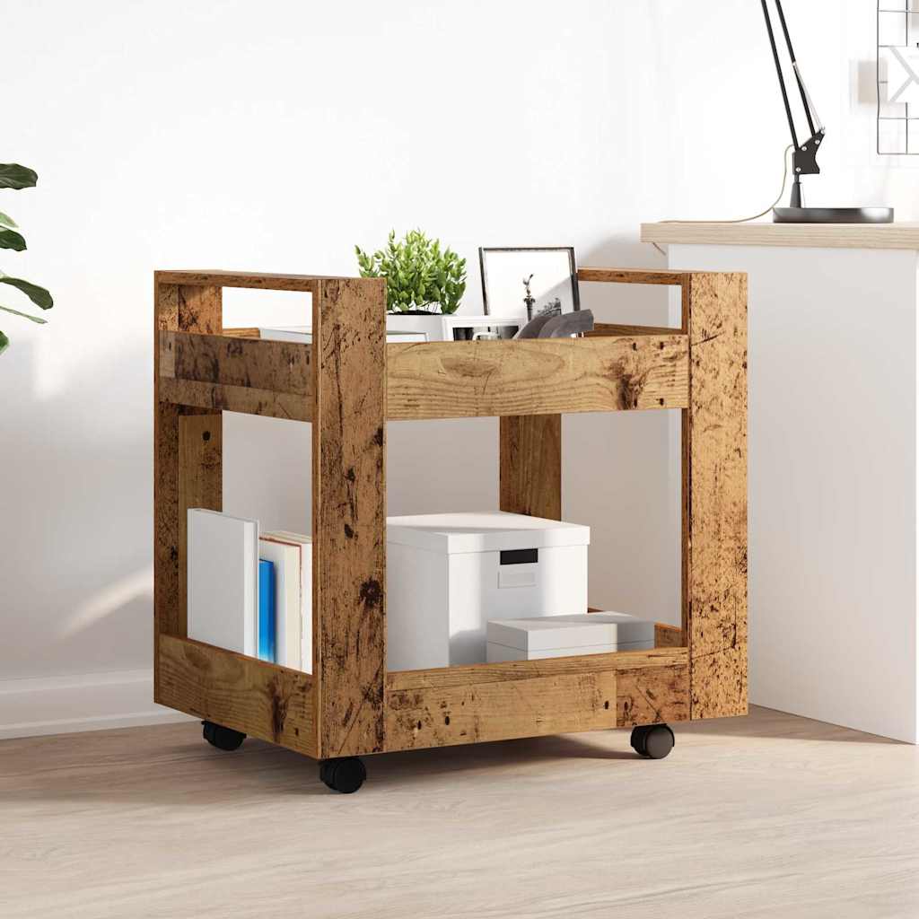 Schreibtischwagen Altholz 60 x 45 x 60 cm Holzwerkstoff