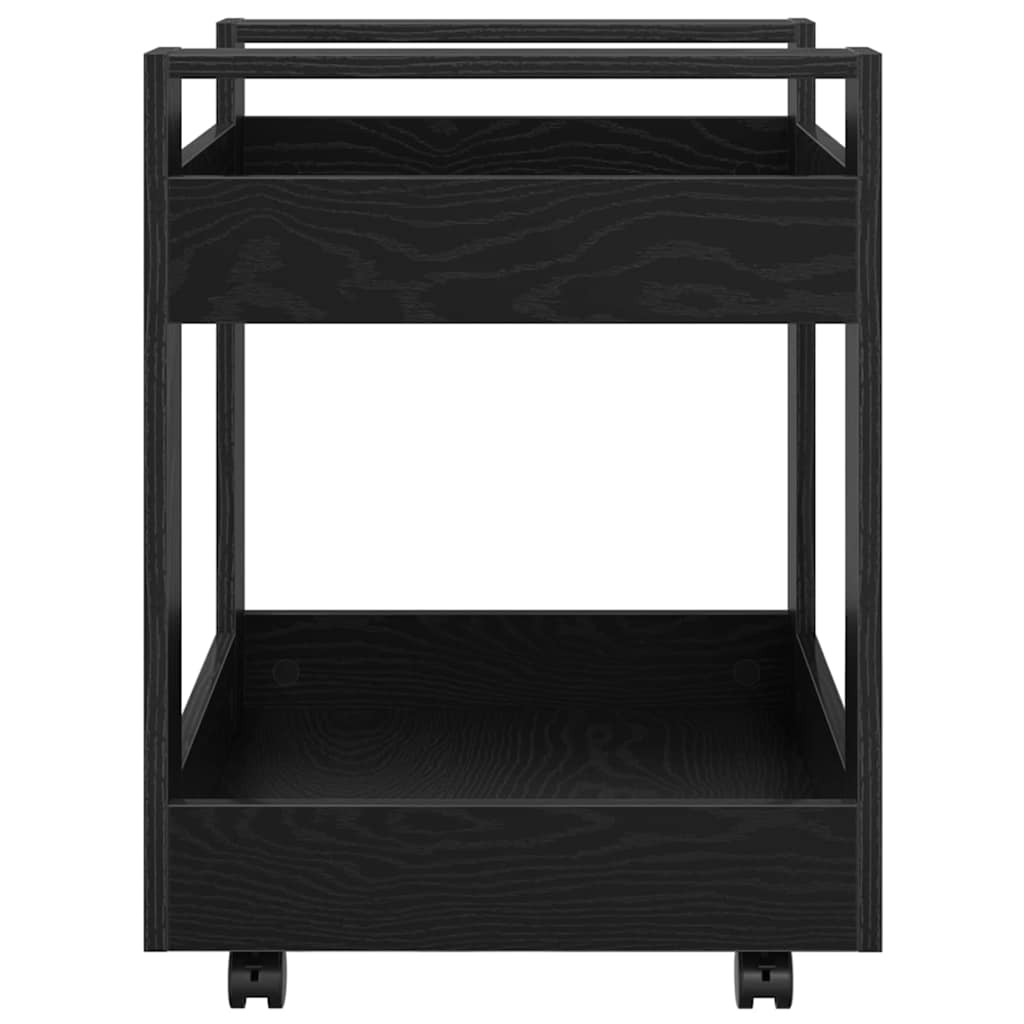 Schreibtischwagen Schwarz Eichen-Optik 60 x 45 x 60 cm