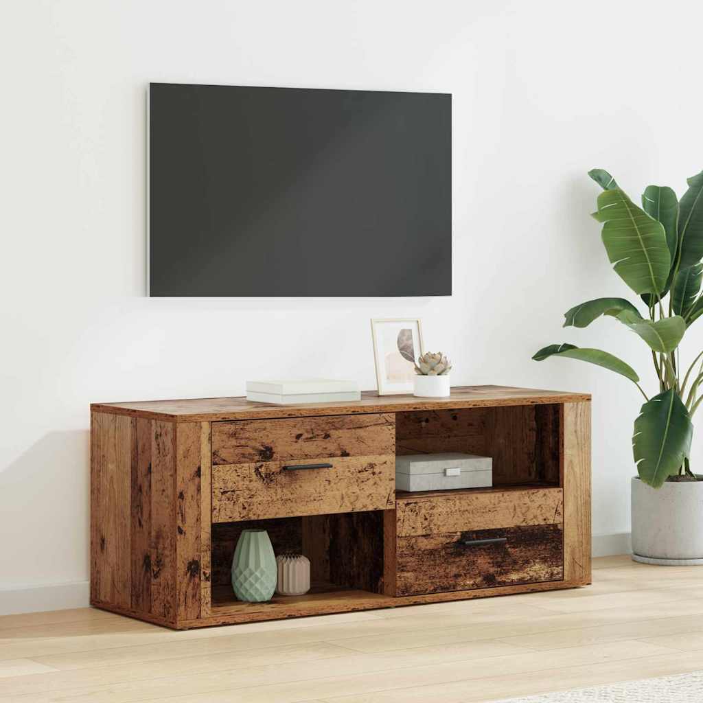 TV-Schränk 100 x 35 x 40 cm Altholz Holzwerkstoff