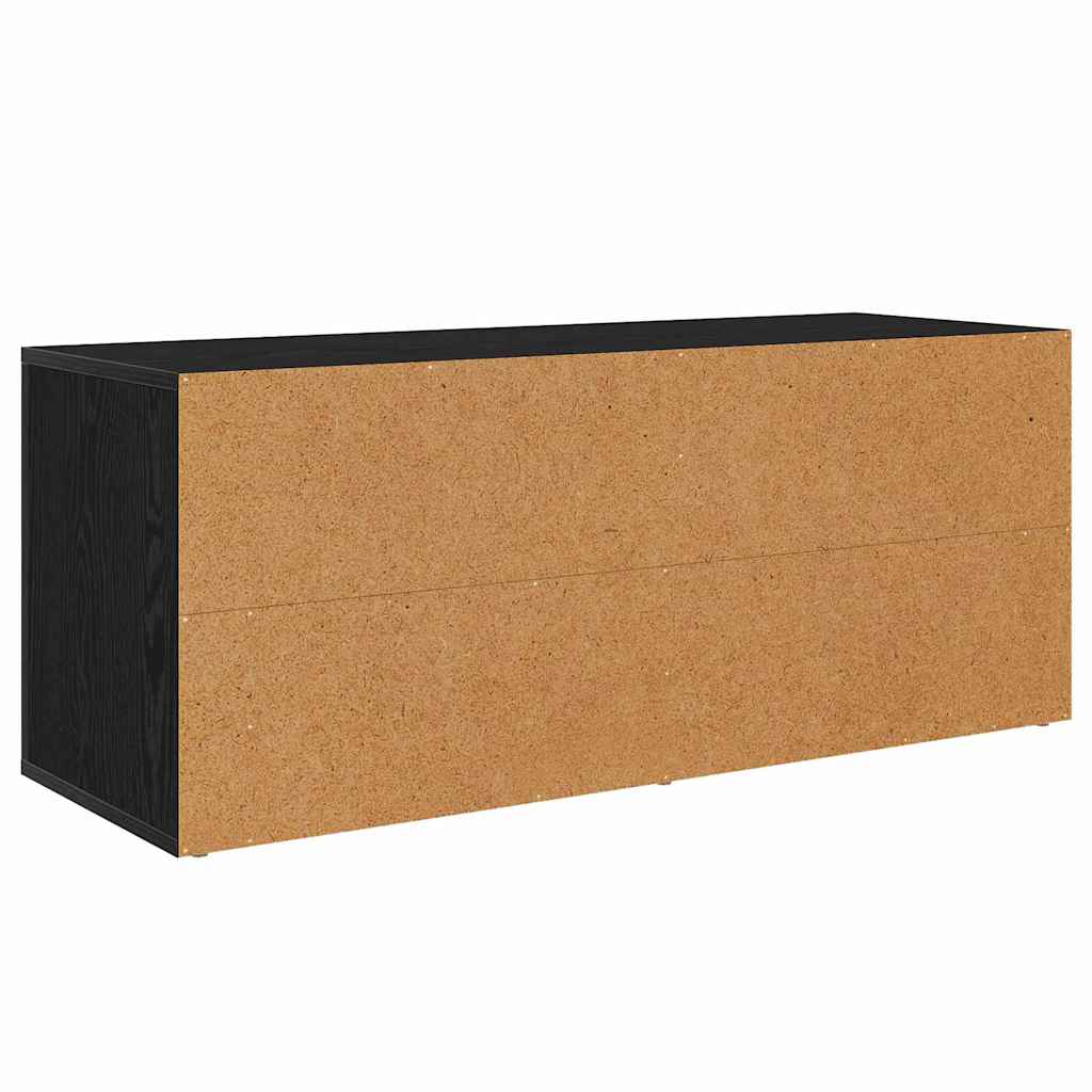 TV-Schränk 100 x 35 x 40 cm Schwarz Eichen-Optik Holzwerkstoff
