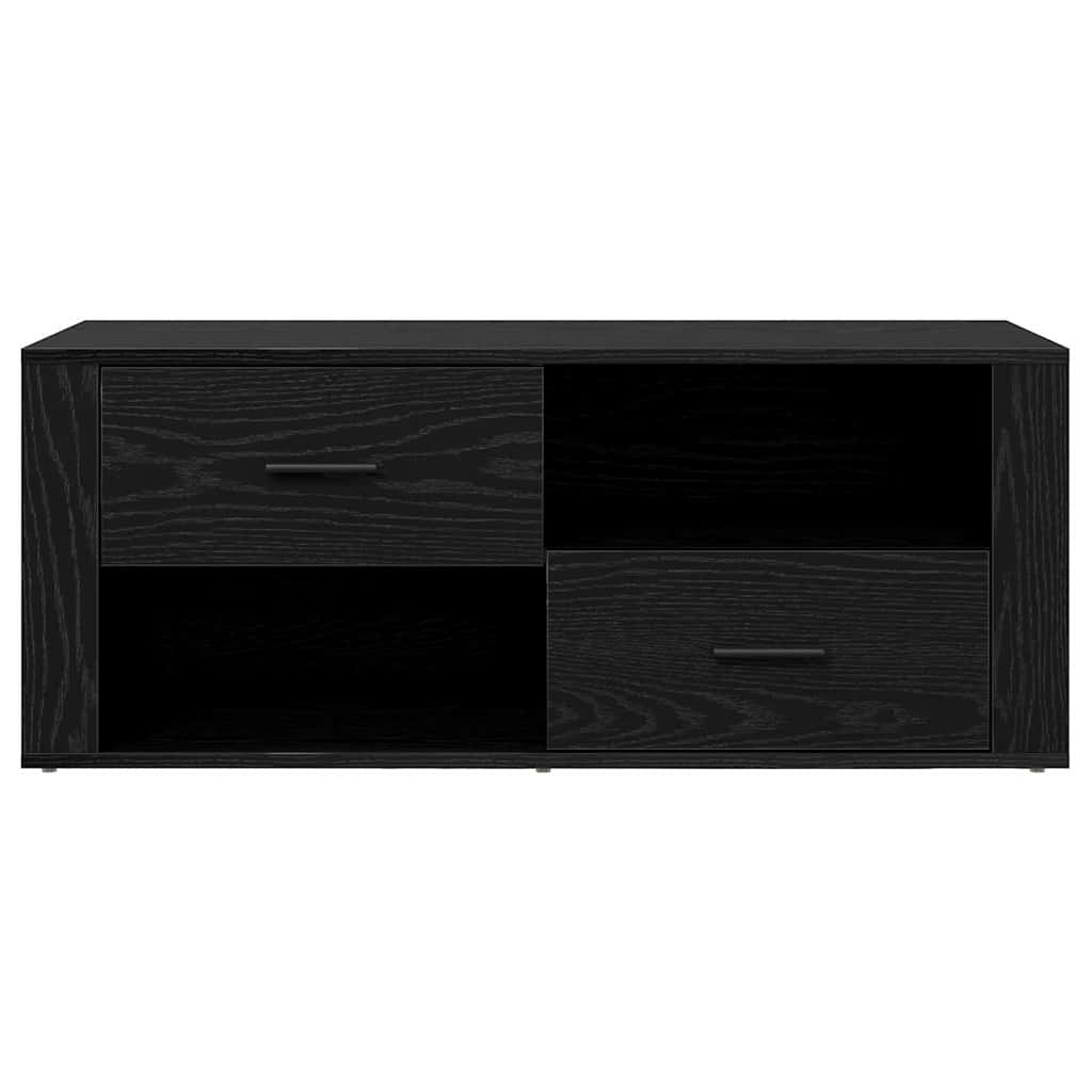 TV-Schränk 100 x 35 x 40 cm Schwarz Eichen-Optik Holzwerkstoff