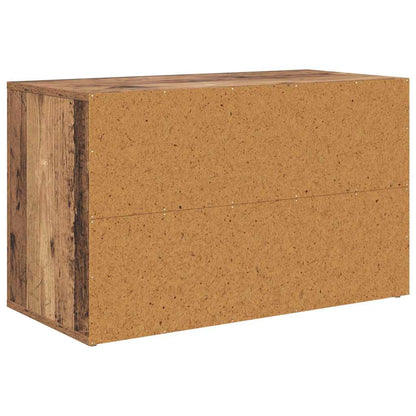 Schuhregal 75 x 35 x 45 cm Holzwerkstoff Altholz